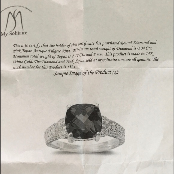 Pink topaz ring - Picture 5 of 5